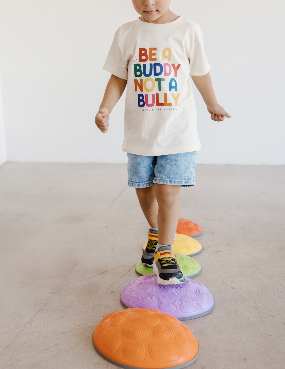 “Be a Buddy, Not a Bully t-shirt promoting kindness and mental health awareness.”