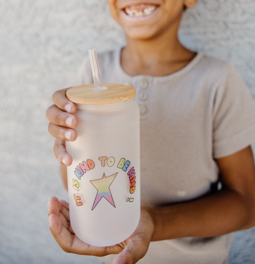 It is kind to be kind - Frosted glass cup