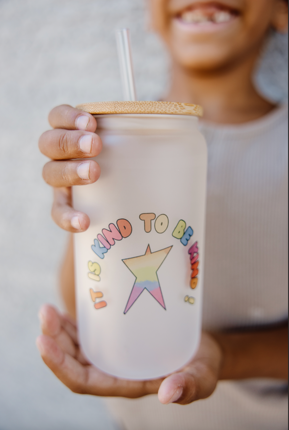 It is kind to be kind - Frosted glass cup