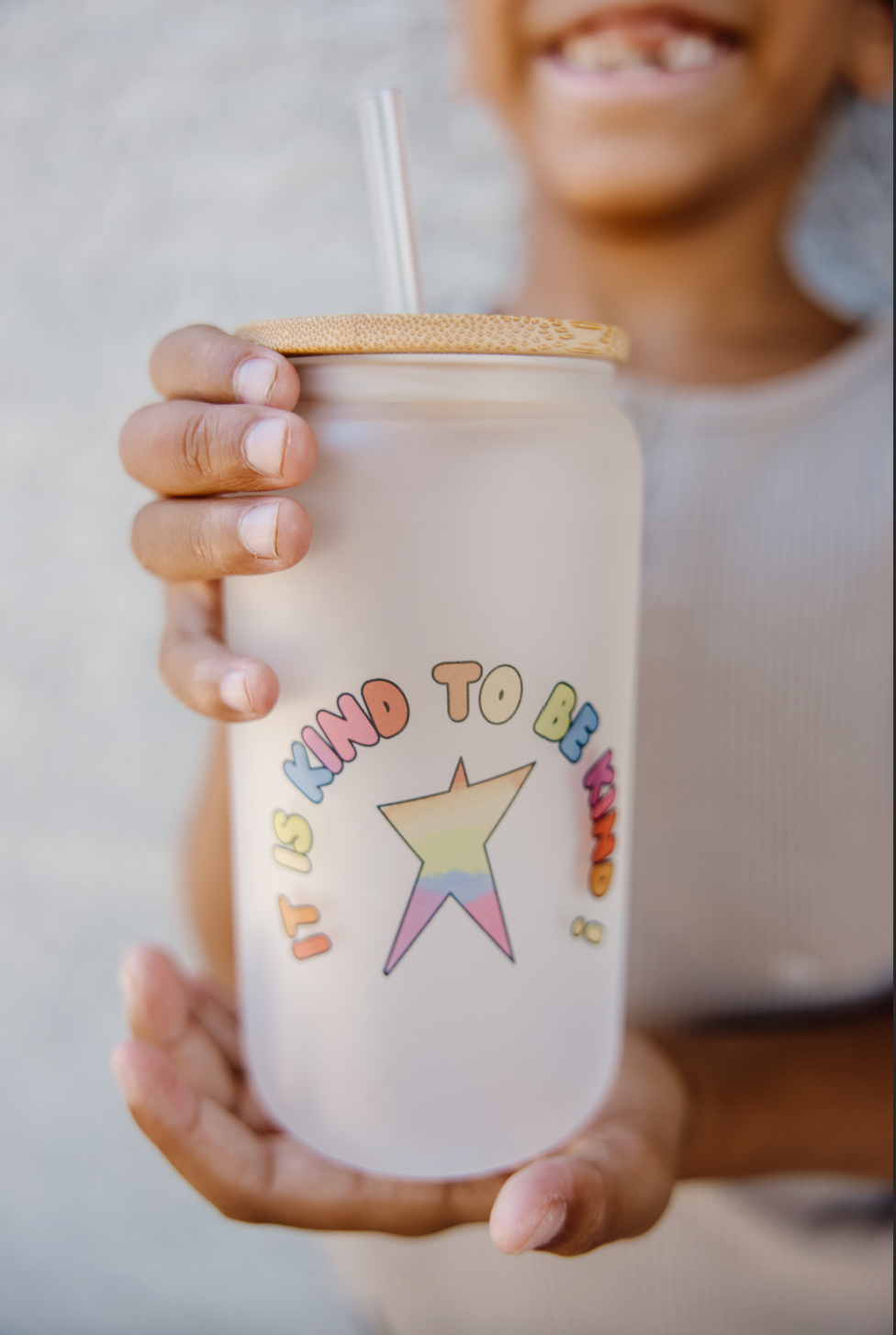 It is kind to be kind -  Frosted glass cup