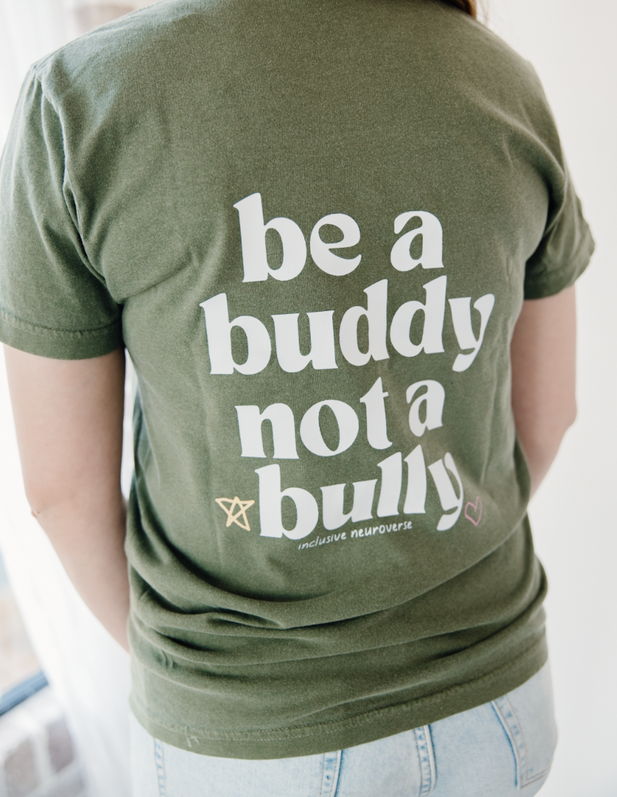 Be a Buddy Not a Bully T-Shirt Hemp – Heavyweight, Adult | Inclusive Neuroverse