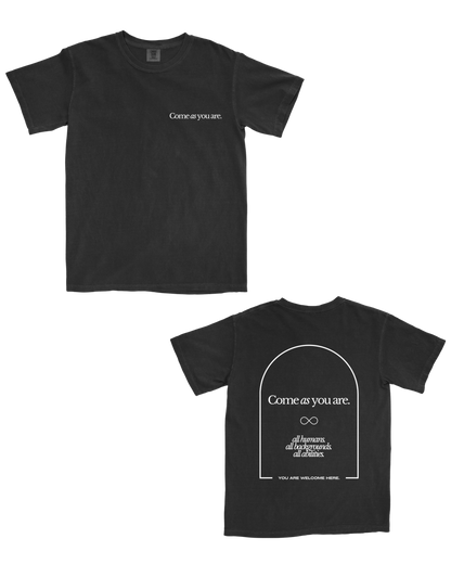Come as you are - Adult heavy weight t-shirt Black| Indie Learning Co