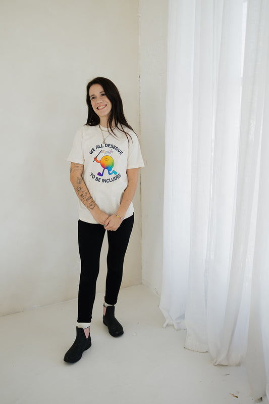 We all deserve to be included heavy weight - Adult t-shirt