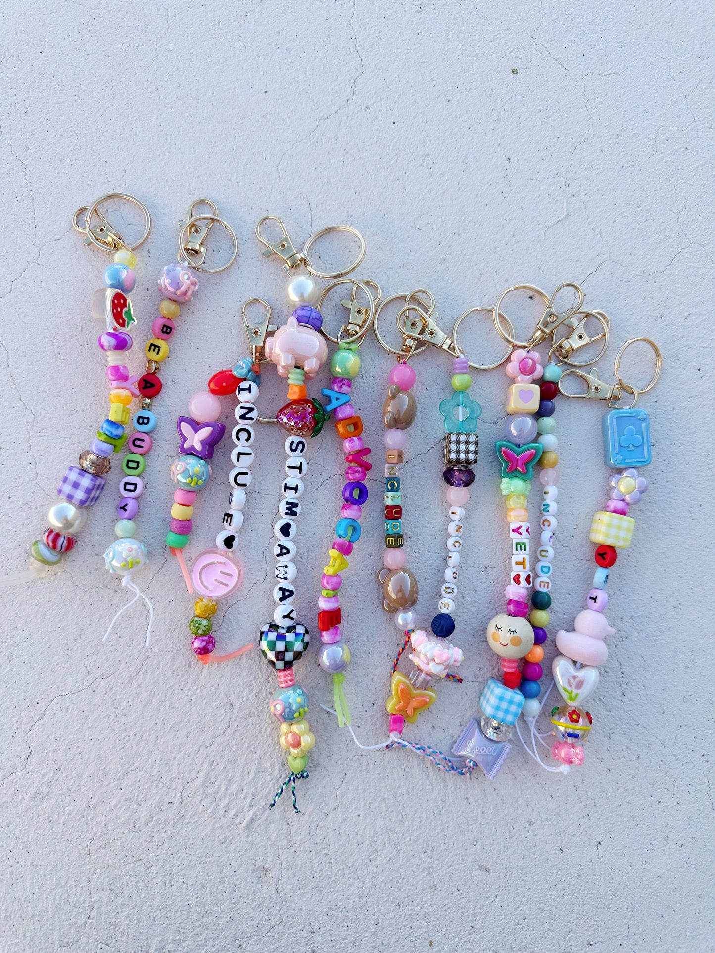 Colorful Keychains - Made by Beans and Craftss