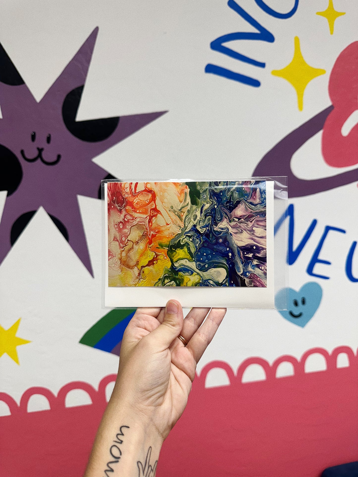 Rainbow blank greeting card - AbstractbyRabrams