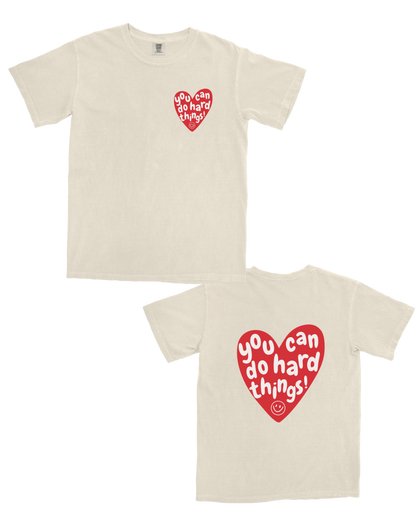 You Can Do Hard Things Heavyweight T-Shirt | Motivational & Inclusive Adult Tee