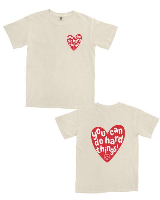You Can Do Hard Things Heavyweight T-Shirt | Motivational & Inclusive Adult Tee