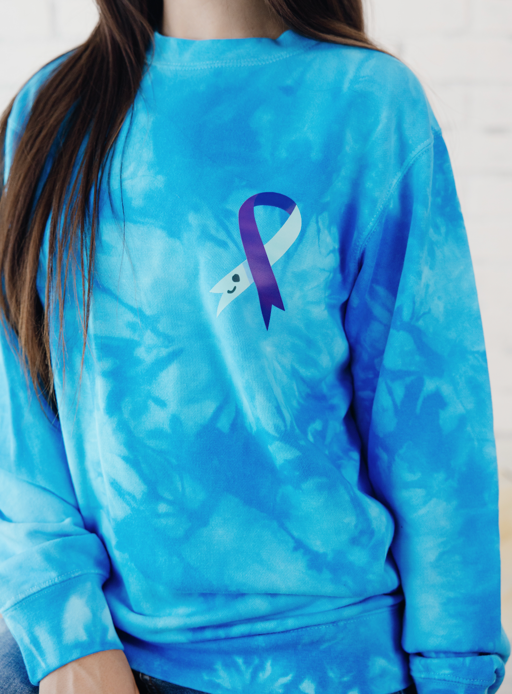 Suicide prevention - Adult tie dye crewneck