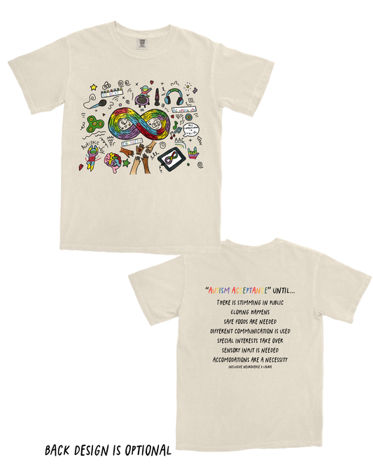 Autism Acceptance Collab T-Shirt with Laura – Heavyweight, Inclusive Neurodiversity Apparel