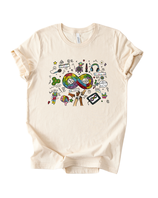 "Autism acceptance" collab with Laura- Child shirt | Inclusive Neurodiversity Apparel